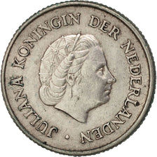 Netherlands Antilles, Juliana, 1/4 Gulden, 1963, AU(50-53), Silver, KM:4