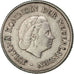 Netherlands Antilles, Juliana, 1/4 Gulden, 1963, AU(50-53), Silver, KM:4