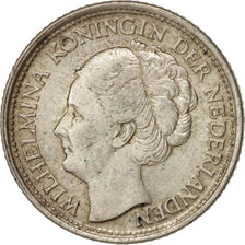 Netherlands, Wilhelmina I, 10 Cents, 1944, AU(50-53), Silver, KM:163
