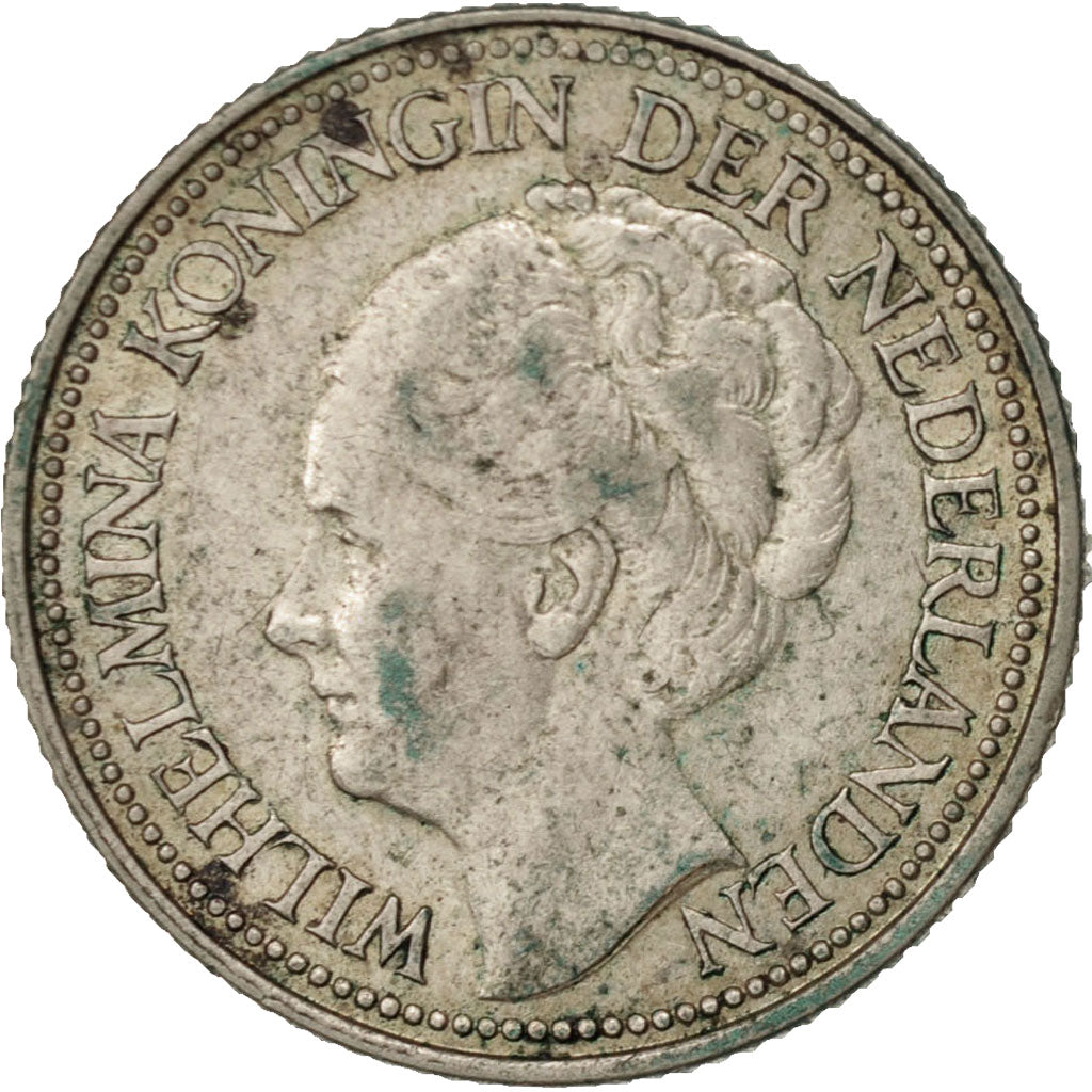 Coin, Netherlands, Wilhelmina I, 25 Cents, 1940, EF(40-45), Silver, KM:164