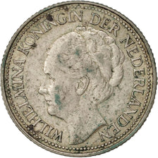 Coin, Netherlands, Wilhelmina I, 25 Cents, 1940, EF(40-45), Silver, KM:164