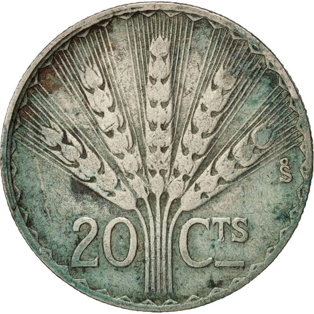 Uruguay, 20 Centesimos, 1942, Santiago, VF(30-35), Silver, KM:29