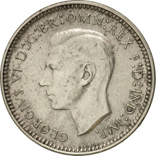 Australia, George VI, Threepence, 1942, AU(55-58), Silver, KM:37