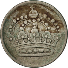Sweden, Gustaf VI, 10 Öre, 1957, VF(30-35), Silver, KM:823