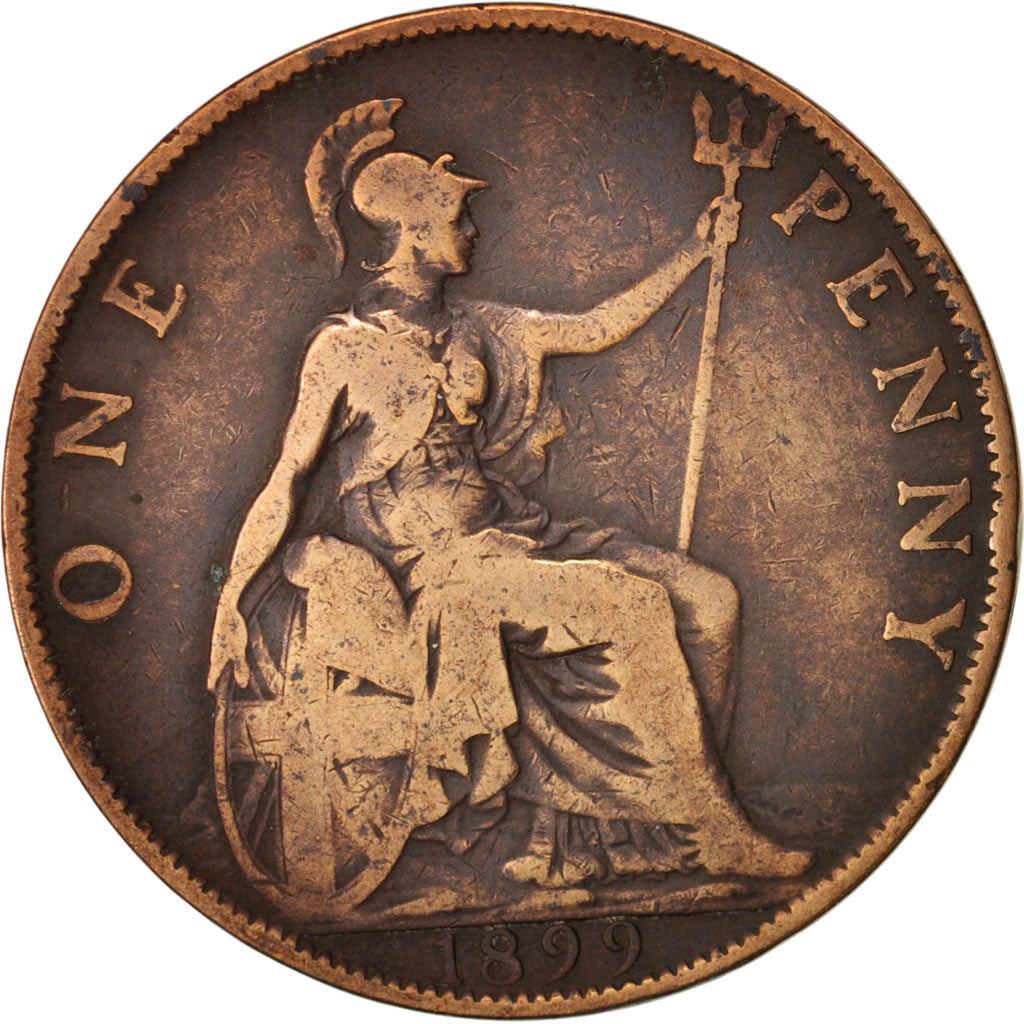 Great Britain, Victoria, Penny, 1899, VF(20-25), Bronze, KM:790
