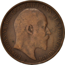 Coin, Great Britain, Edward VII, Penny, 1907, VF(30-35), Bronze, KM:794.2