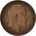 Coin, Great Britain, Edward VII, Penny, 1907, VF(30-35), Bronze, KM:794.2
