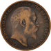 Coin, Great Britain, Edward VII, Penny, 1910, VF(30-35), Bronze, KM:794.2