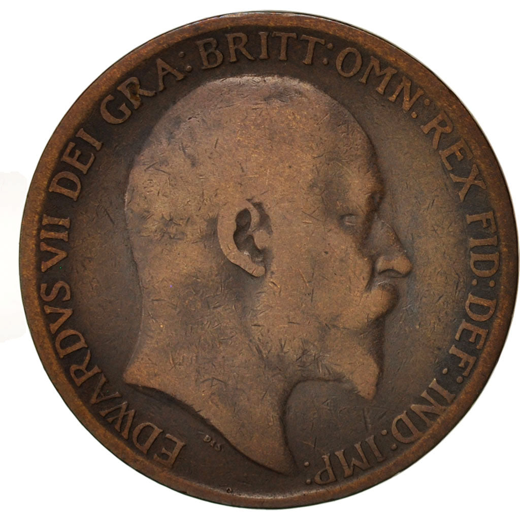 Coin, Great Britain, Edward VII, Penny, 1910, F(12-15), Bronze, KM:794.2