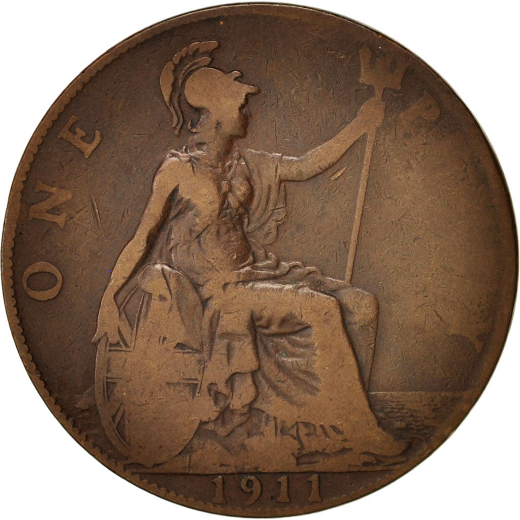 Great Britain, George V, Penny, 1911, F(12-15), Bronze, KM:810
