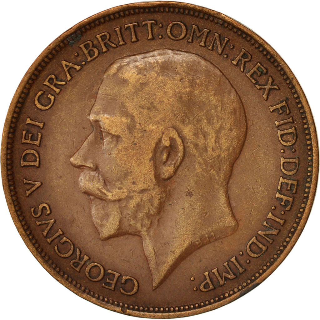 Great Britain, George V, Penny, 1914, EF(40-45), Bronze, KM:810