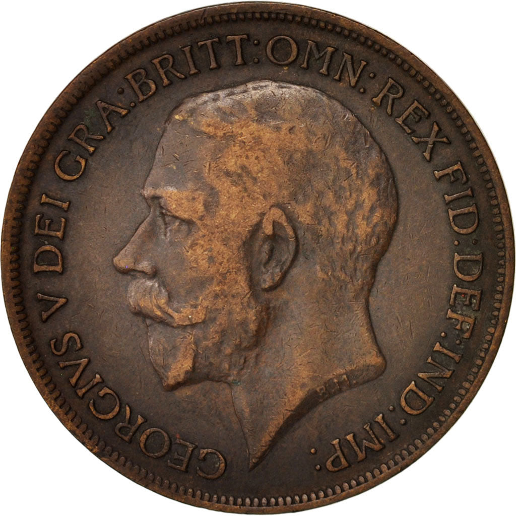 Great Britain, George V, Penny, 1917, EF(40-45), Bronze, KM:810