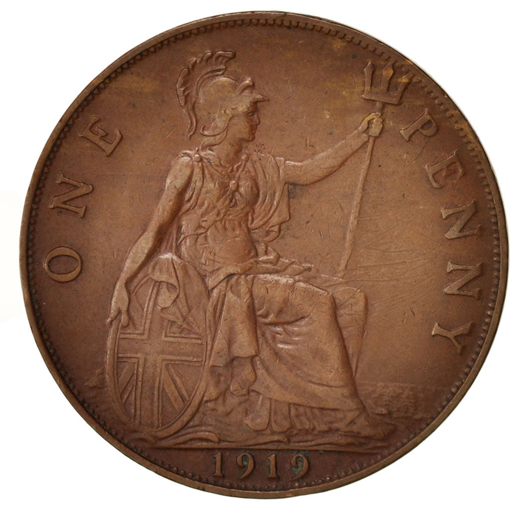 Great Britain, George V, Penny, 1919, EF(40-45), Bronze, KM:810