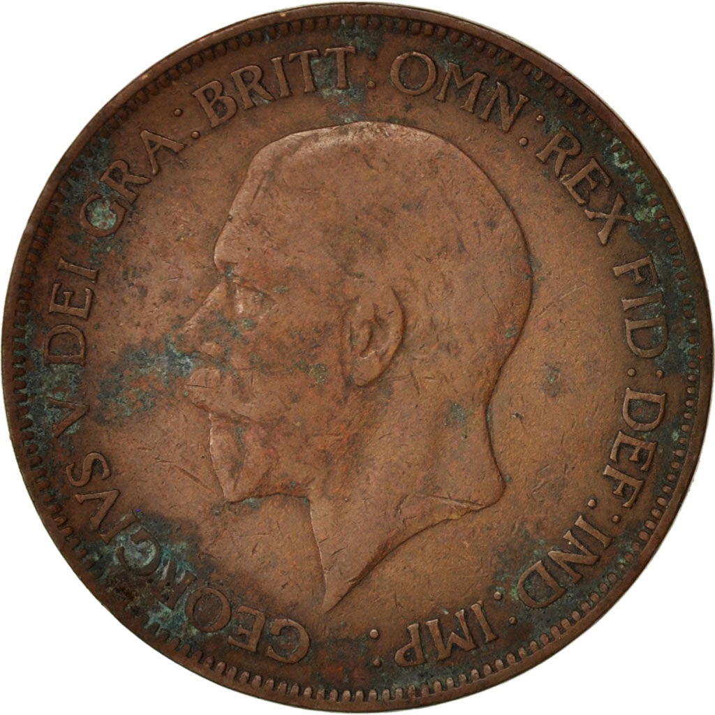 Moneda, Gran Bretaña, George V, Penny, 1930, BC+, Bronce, KM:838