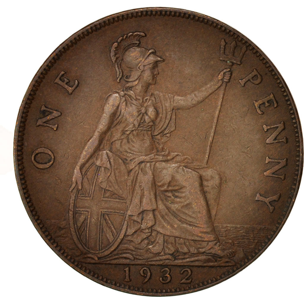 Great Britain, George V, Penny, 1932, EF(40-45), Bronze, KM:838
