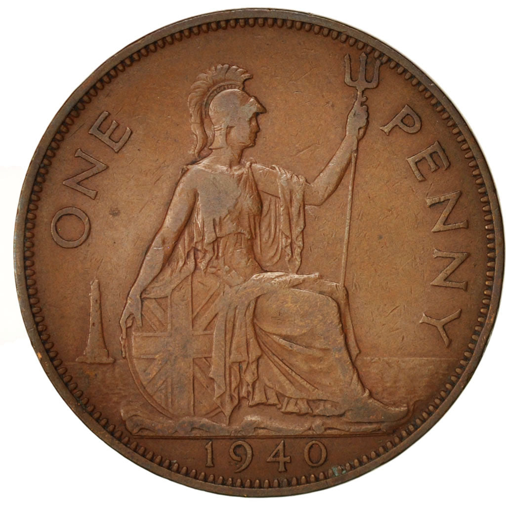Coin, Great Britain, George VI, Penny, 1940, VF(30-35), Bronze, KM:845