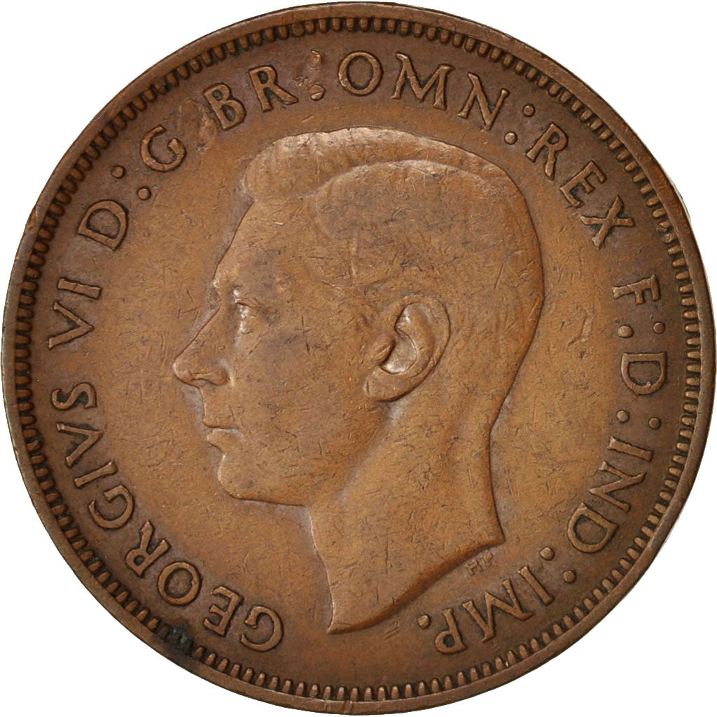 Great Britain, George VI, Penny, 1945, EF(40-45), Bronze, KM:845