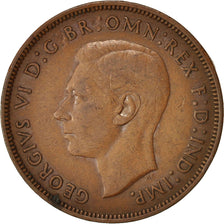 Great Britain, George VI, Penny, 1945, EF(40-45), Bronze, KM:845