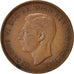 Great Britain, George VI, Penny, 1945, EF(40-45), Bronze, KM:845