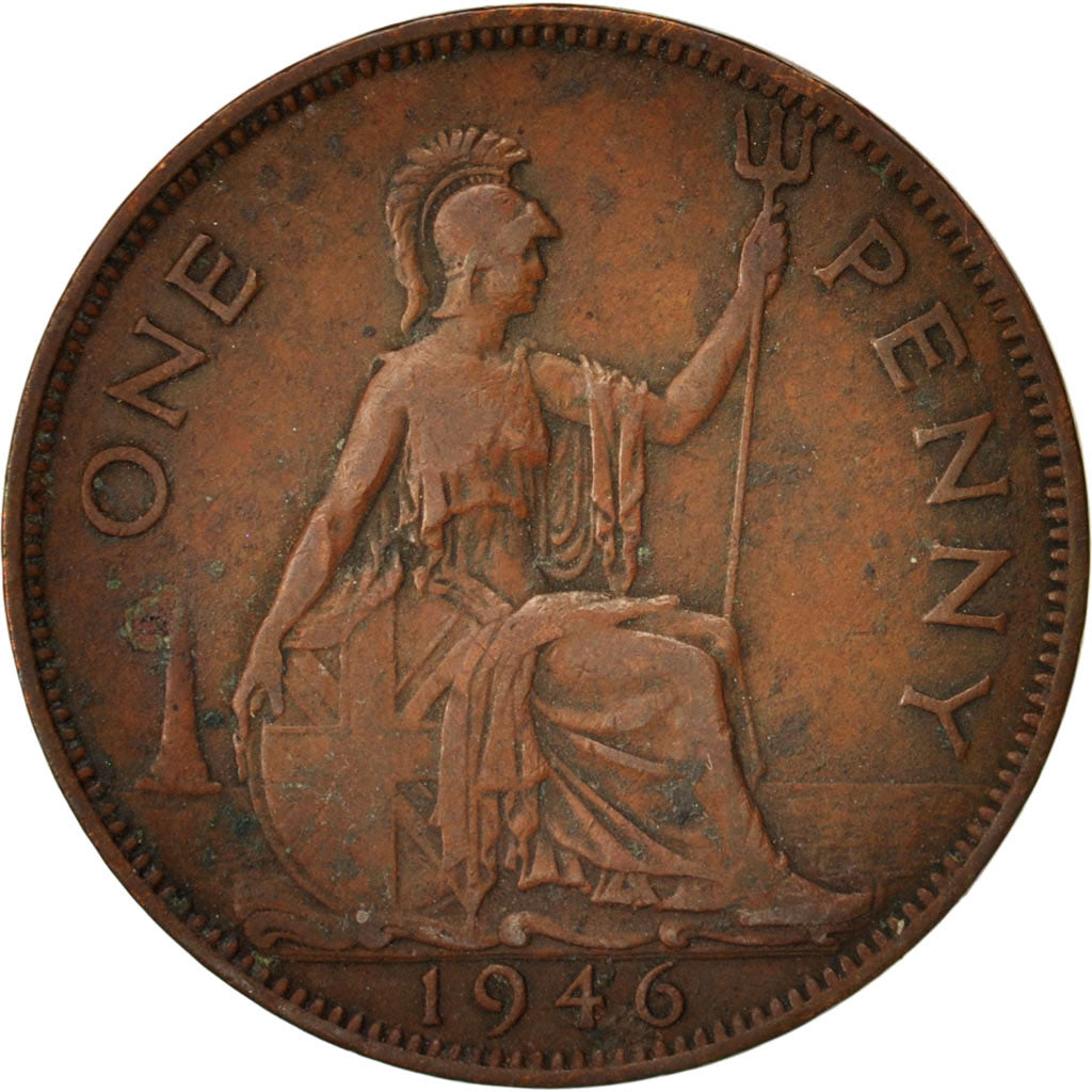 Coin, Great Britain, George VI, Penny, 1946, VF(20-25), Bronze, KM:845
