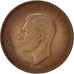 Great Britain, George VI, Penny, 1947, VF(30-35), Bronze, KM:845