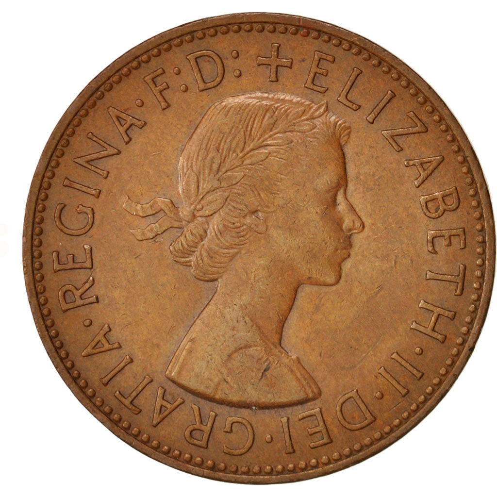 Great Britain, Elizabeth II, Penny, 1961, EF(40-45), Bronze, KM:897