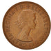 Great Britain, Elizabeth II, Penny, 1961, EF(40-45), Bronze, KM:897