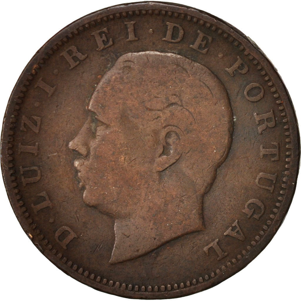 Coin, Portugal, Luiz I, 20 Reis, 1883, VF(20-25), Bronze, KM:527