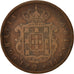 Moneda, Portugal, Maria II, 20 Reis, 1848, BC+, Cobre, KM:482
