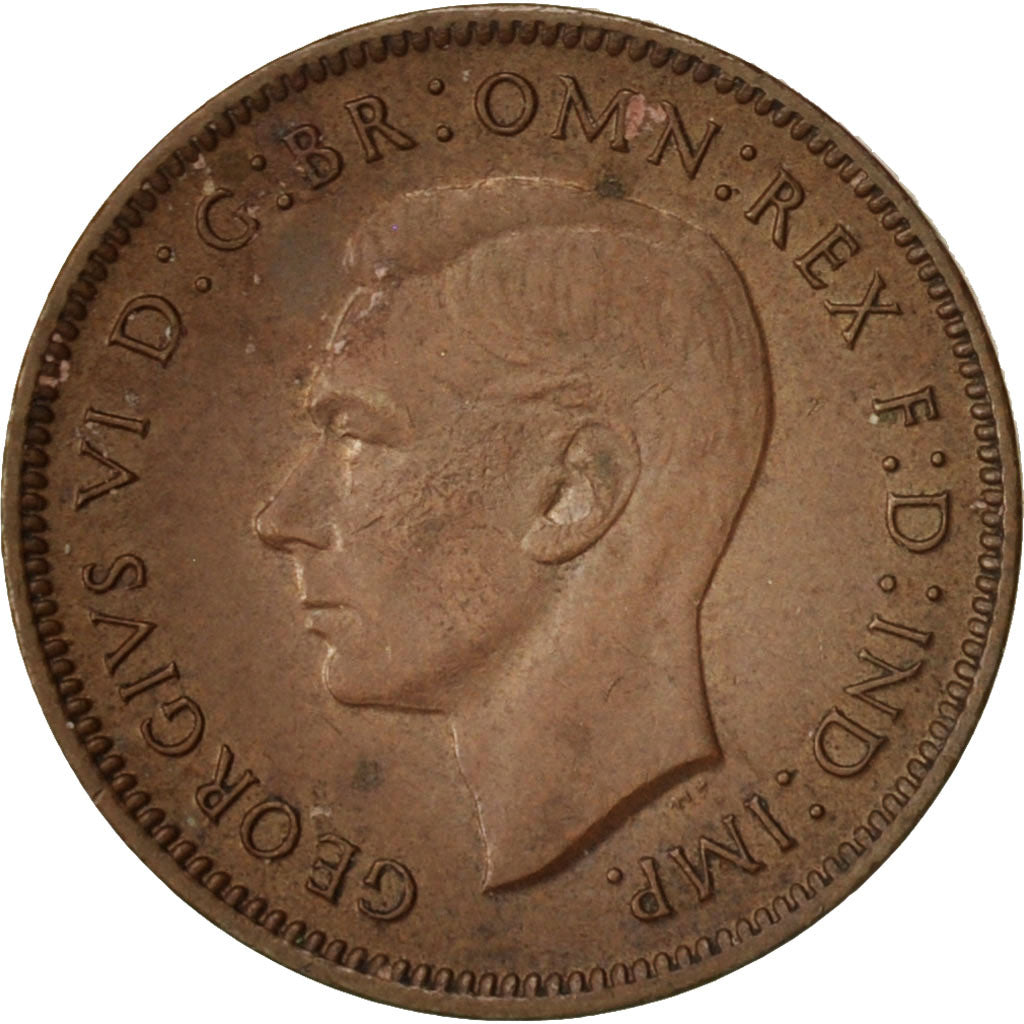 Great Britain, George VI, Farthing, 1947, EF(40-45), Bronze, KM:843