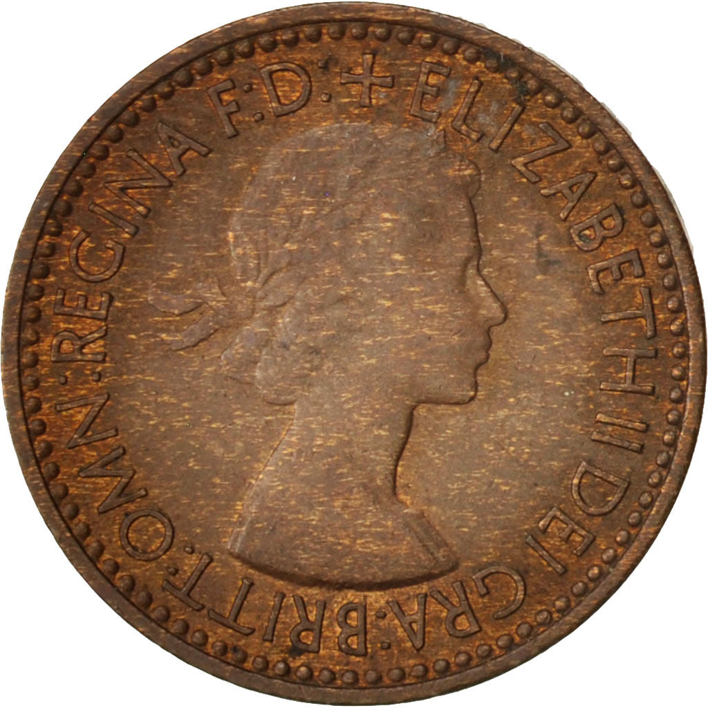 Great Britain, Elizabeth II, Farthing, 1953, EF(40-45), Bronze, KM:881