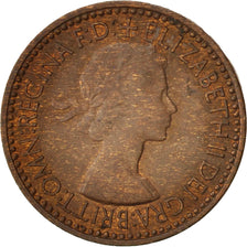 Great Britain, Elizabeth II, Farthing, 1953, EF(40-45), Bronze, KM:881