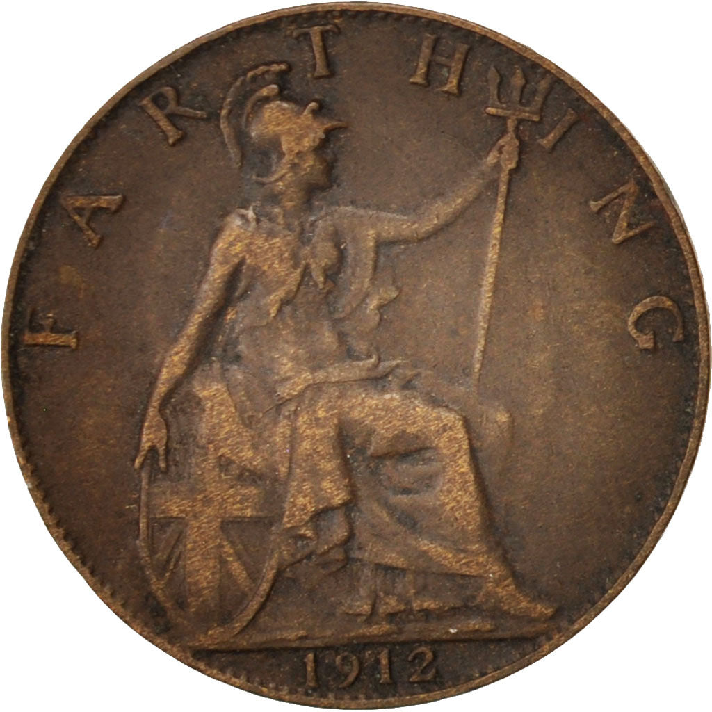 Great Britain, George V, Farthing, 1912, VF(30-35), Bronze, KM:808.1