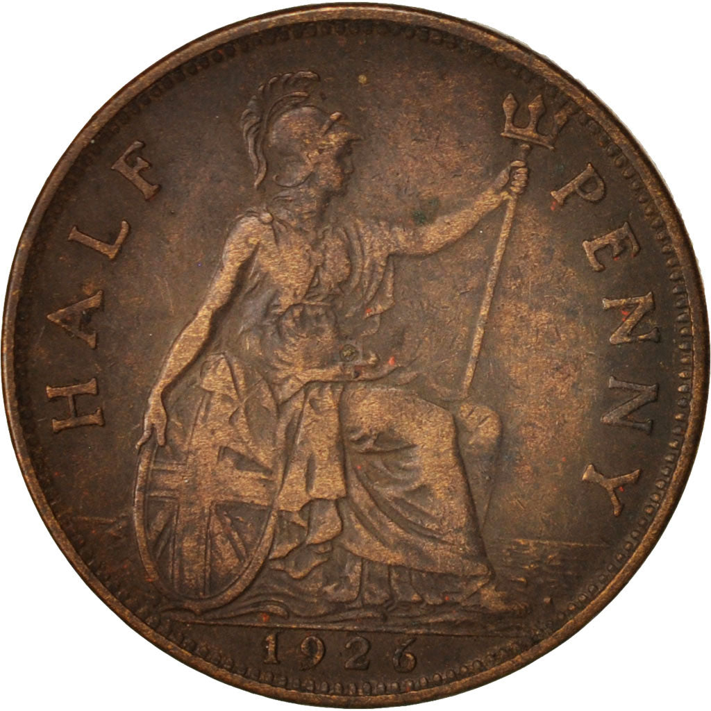 Great Britain, George V, 1/2 Penny, 1926, VF(20-25), Bronze, KM:824