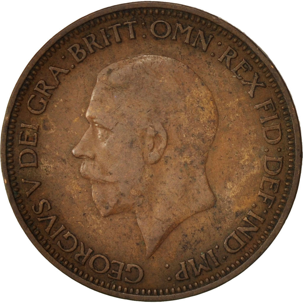 Great Britain, George V, 1/2 Penny, 1933, VF(30-35), Bronze, KM:837