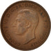 Great Britain, George VI, 1/2 Penny, 1941, EF(40-45), Bronze, KM:844