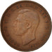 Coin, Great Britain, George VI, 1/2 Penny, 1947, VF(20-25), Bronze, KM:844
