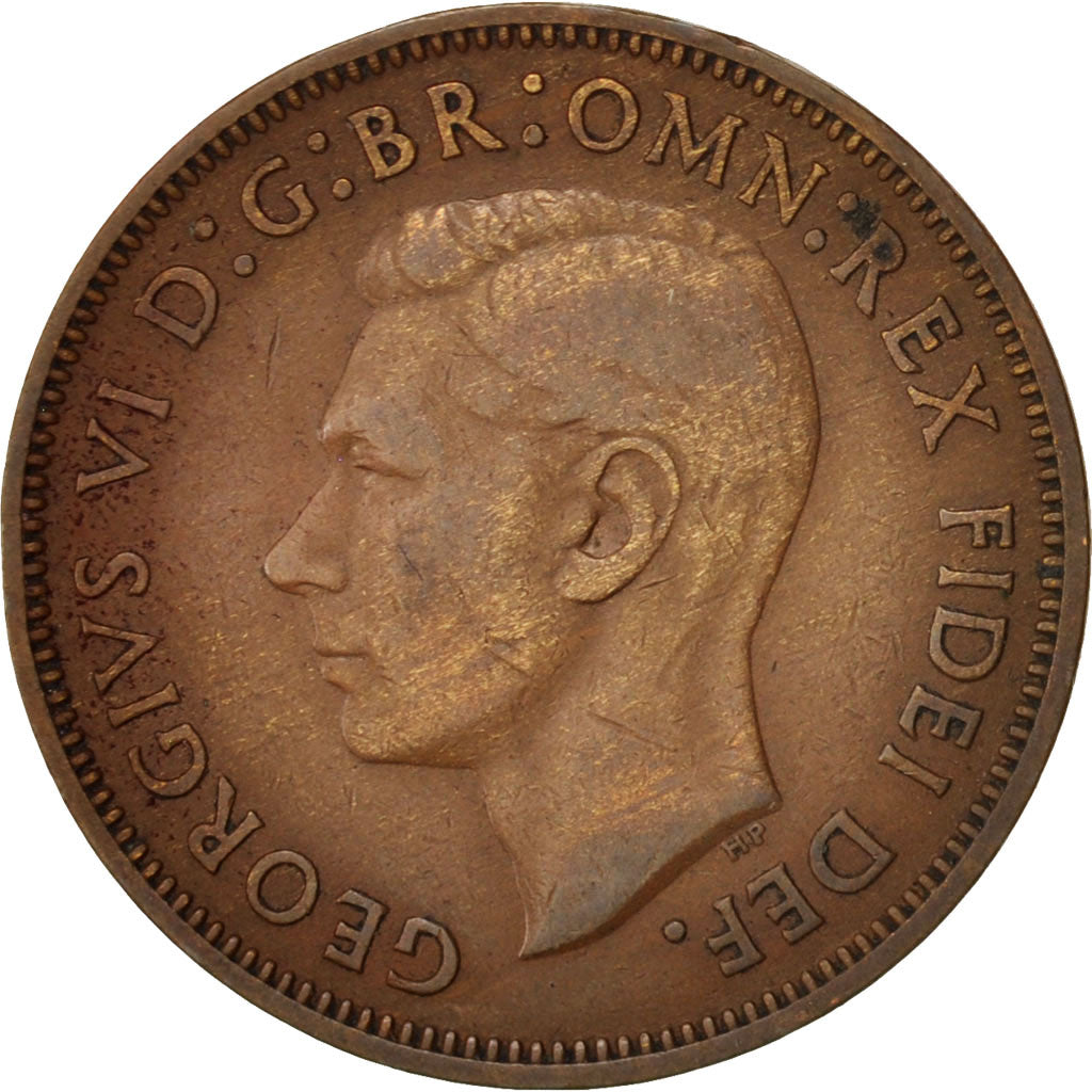 Great Britain, George VI, 1/2 Penny, 1950, VF(30-35), Bronze, KM:868