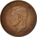 Great Britain, George VI, 1/2 Penny, 1950, VF(30-35), Bronze, KM:868