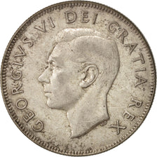 Moneta, Canada, George VI, 50 Cents, 1950, Royal Canadian Mint, Ottawa, BB