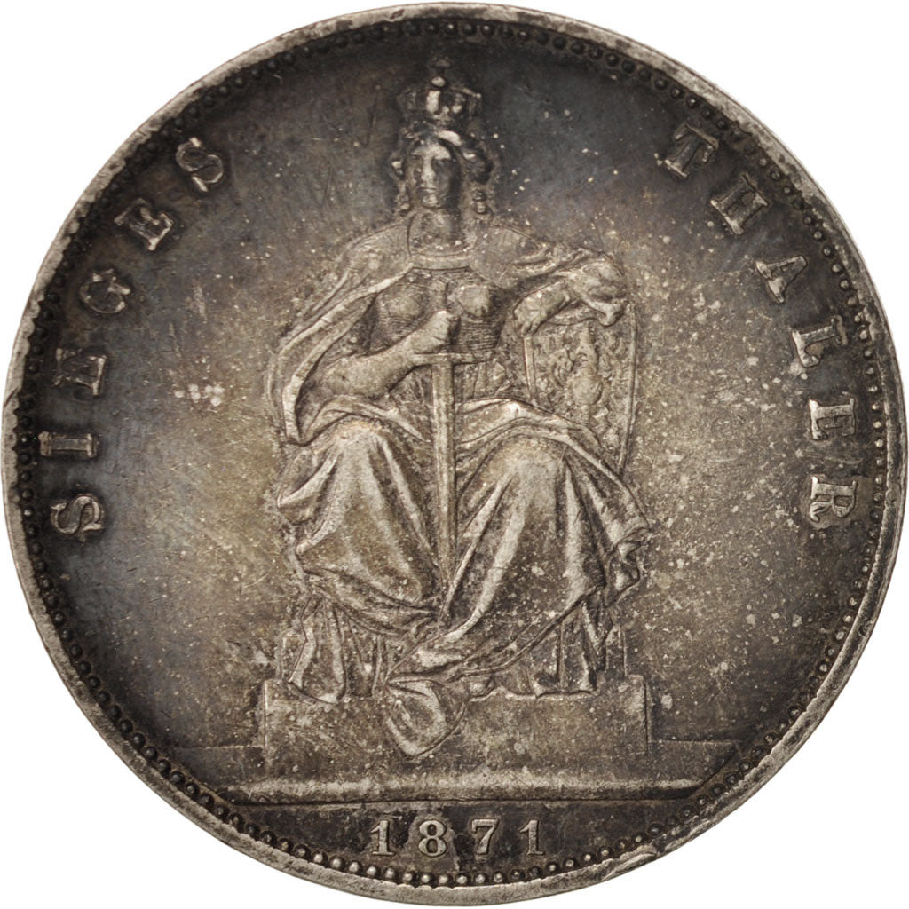 German States, PRUSSIA, Wilhelm I, Thaler, 1871, Berlin, VF(30-35), KM:500