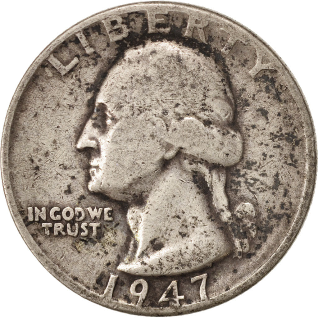 United States, Washington Quarter, 1947, U.S. Mint, Denver, VF, KM:164