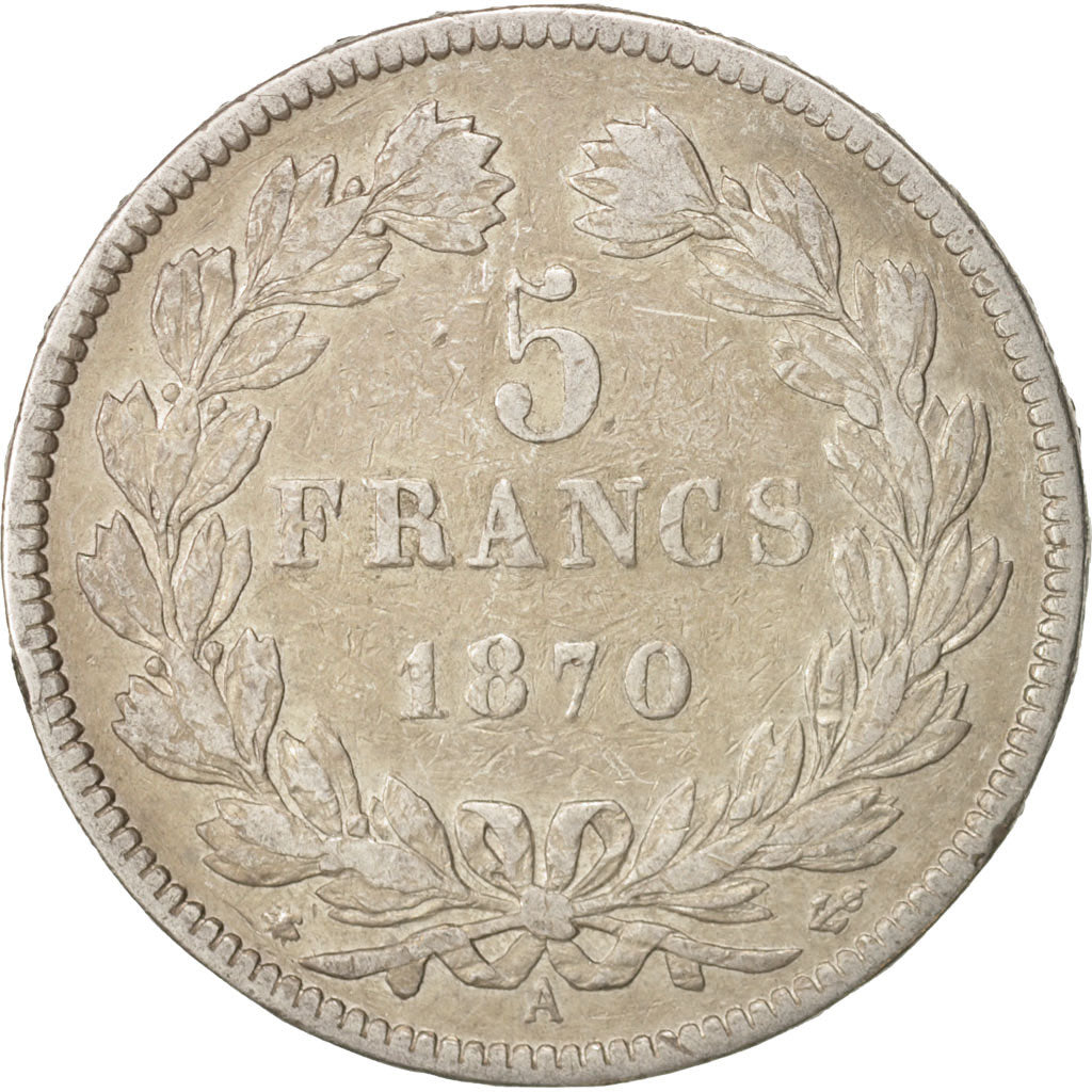 France, Cérès, 5 Francs, 1870, Paris, VF(30-35), Silver, KM:818.1