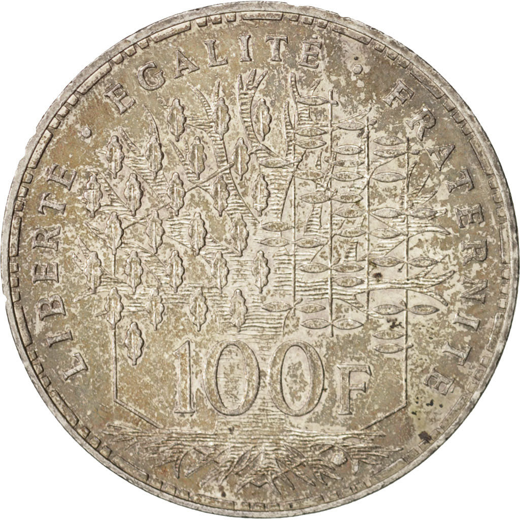 France, Panthéon, 100 Francs, 1985, Paris, AU(50-53), Silver, KM:951.1