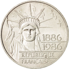 Coin, France, Statue de la Liberté, 100 Francs, 1986, Paris, AU(55-58), Silver