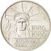 Coin, France, Statue de la Liberté, 100 Francs, 1986, Paris, AU(55-58), Silver