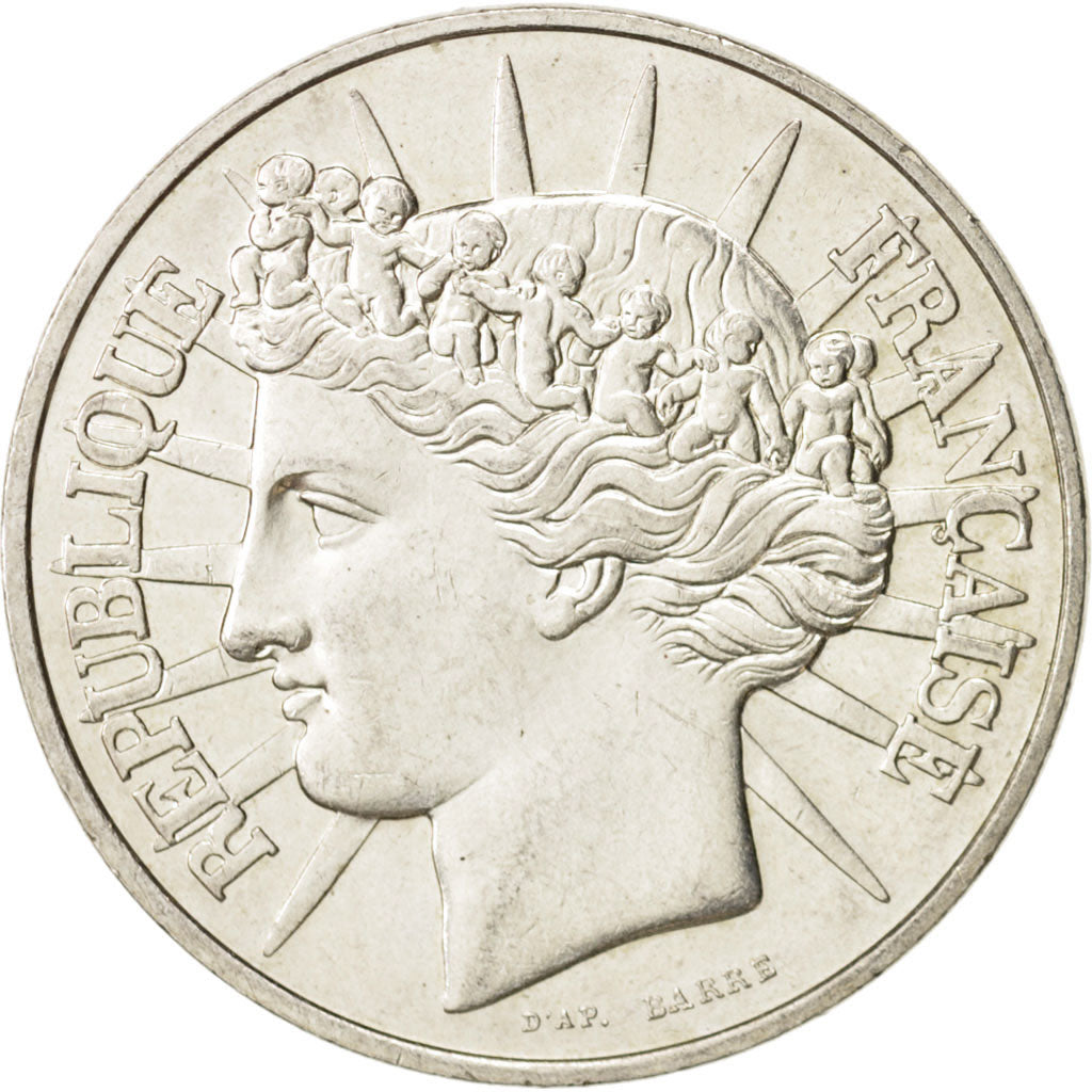France, Fraternité, 100 Francs, 1988, AU(55-58), Silver, KM:966