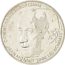 France, Jean Monnet, 100 Francs, 1992, MS(63), Silver, KM:1120