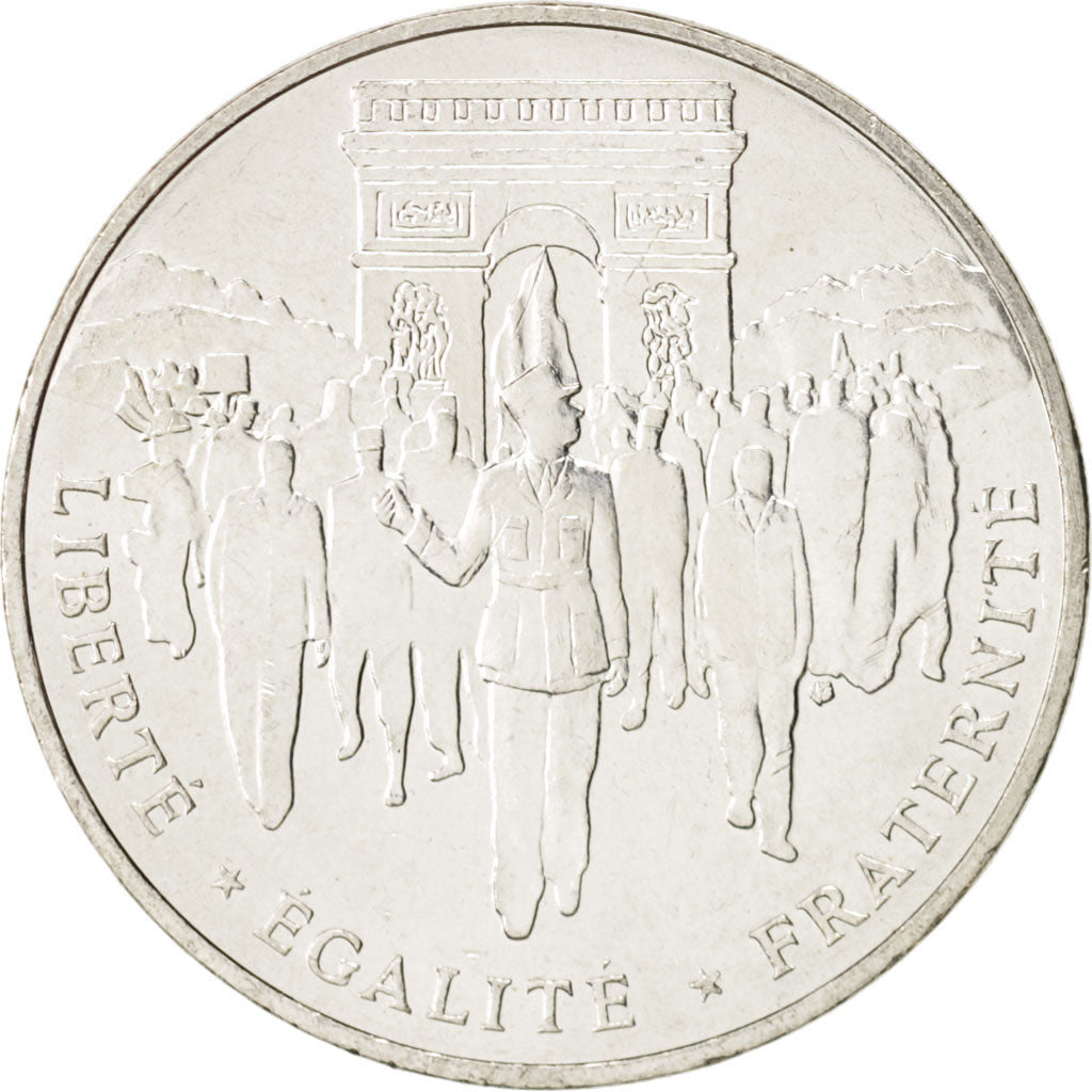 France, Libération de Paris, 100 Francs, 1994, MS(63), Silver, KM:1045.1
