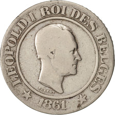 Belgium, Leopold I, 20 Centimes, 1861, F(12-15), Copper-nickel, KM:20